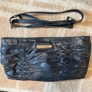 Michael Kors Ruched Black Wristlet